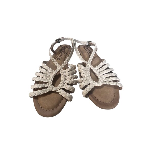 Zodiac Womens Braided Sandals Size 6 White & Brown - Picture 2 of 5